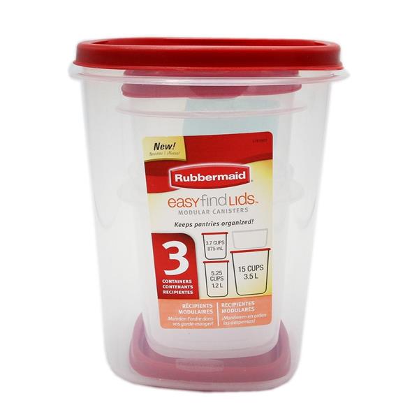 Rubbermaid Take Alongs Twist & Seal Containers + Trays + Lids 1.6 Cup - 3  ct pkg