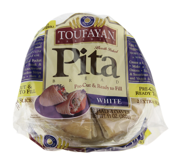 Toufayan Bakeries White PreCut Pita Bread 12 Half Loaves HyVee