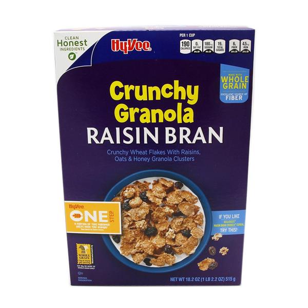 HyVee One Step Crunchy Granola Raisin Bran Cereal HyVee Aisles
