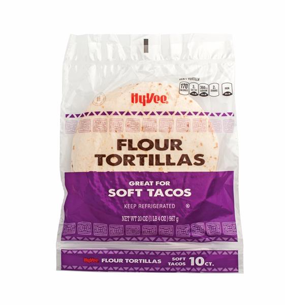 HyVee Flour Tortillas Great for Soft Tacos 10Ct HyVee Aisles Online