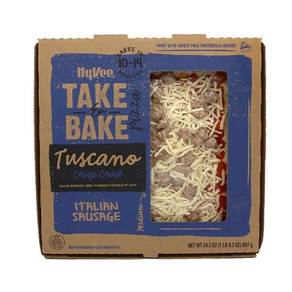 HyVee Take & Bake Italian Sausage Medium Tuscano Crisp Crust Pizza