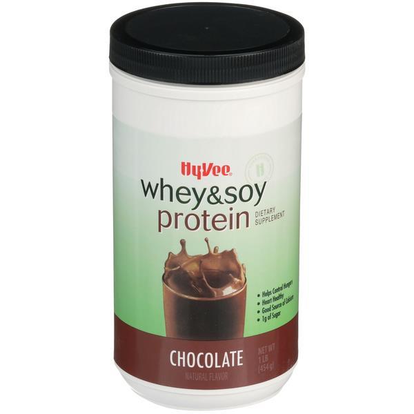 HyVee Whey & Soy Protein Dietary Supplement Powder Chocolate HyVee