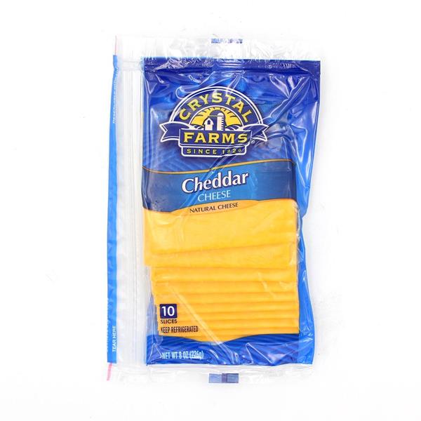 Crystal Farms Cheddar Cheese Slices Hy Vee Aisles Online Grocery Shopping