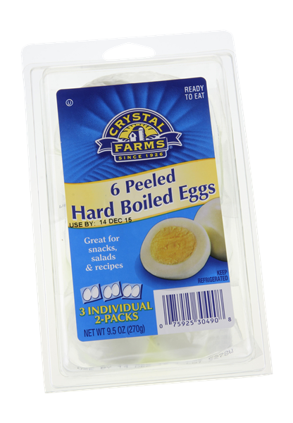 Crystal Farms 6 Peeled Hard Boiled Eggs | Hy-Vee Aisles Online Grocery ...