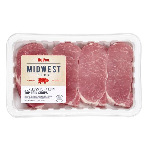 Fresh Pork Loin Top Loin Chops Boneless HyVee Aisles Online Grocery