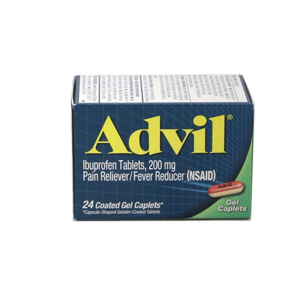 Advil Ibuprofen Pain Reliever/Fever Reducer (NSAID) 200mg Gel Caplets ...