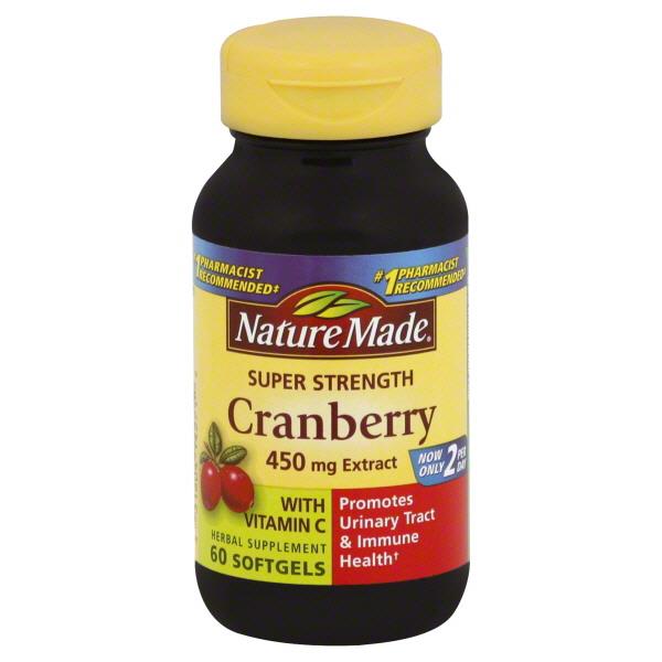 Nature Made Cranberry Extract Super Strength 450mg With Vitamin C Softgels Hy Vee Aisles