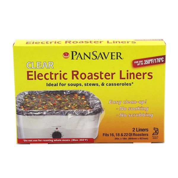 Pansaver Foil Electric Roaster Liners Fits 16, 18 and 22 Quart Roasters