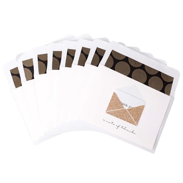 Hallmark Signature Thank You Notes (70) (Gold Envelope, 8 Cards and Envelopes) HyVee Aisles