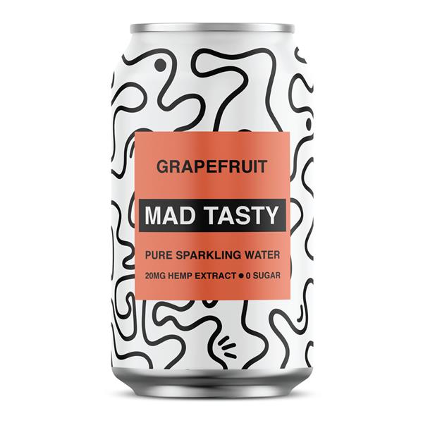 Mad Tasty Grapefruit Sparkling Water, 20Mg Hemp Extract | Hy-Vee