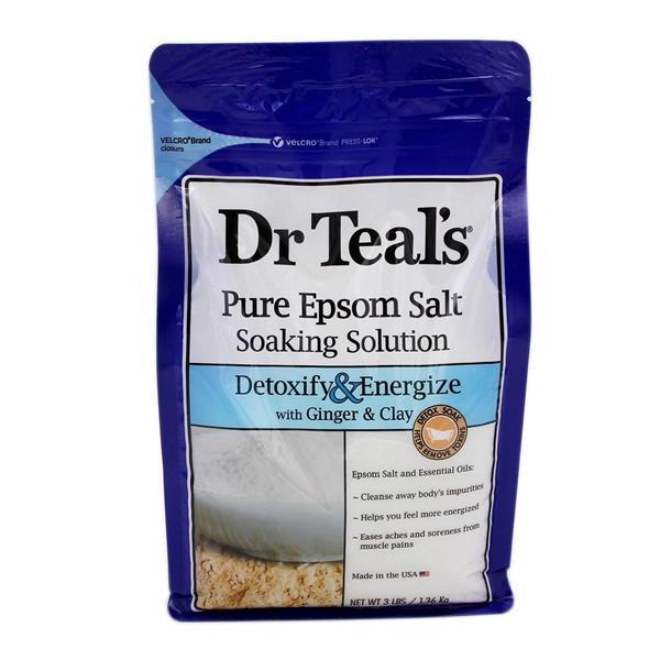 Dr Teals Detoxify & Energize with Ginger & Clay Epsom Salt Soaking