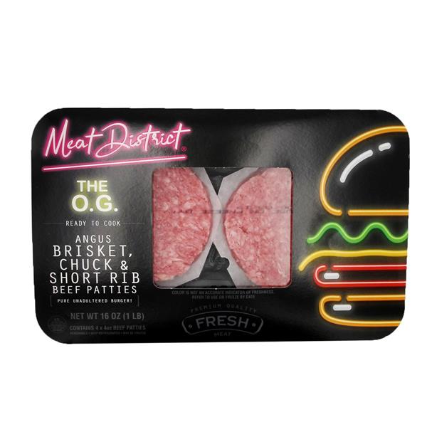 Meat District The O.G Angus Brisket, Chuck & Short Rib Beef Patties 4