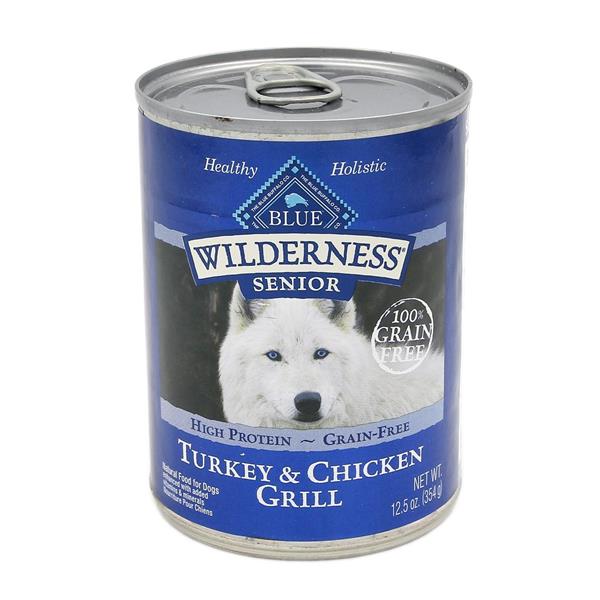 Blue senior wet dog clearance food