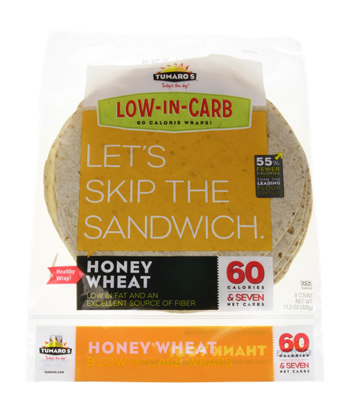 Tumaro's Wraps LowInCarb Honey Wheat 8CT HyVee Aisles Online