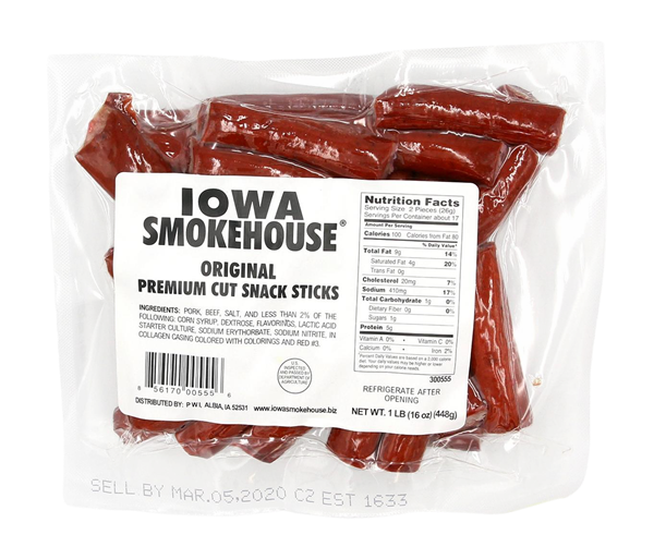Iowa Smokehouse Original Premium Cut Snack Sticks HyVee Aisles Online Grocery Shopping