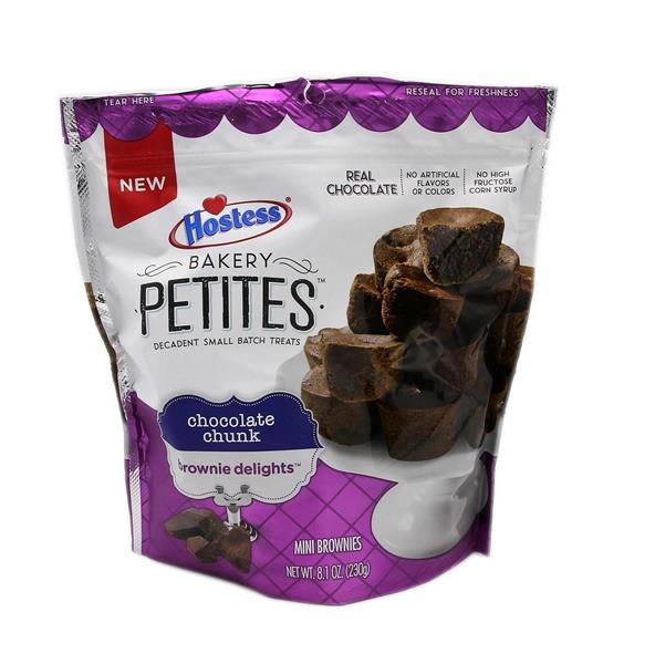Hostess Bakery Petites Chocolate Chunk Brownie Delights HyVee Aisles Online Grocery Shopping