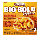 Hot Pockets Big and Bold Breakfast, Bacon, Egg & Cheese with Hot Honey, 2 Pack