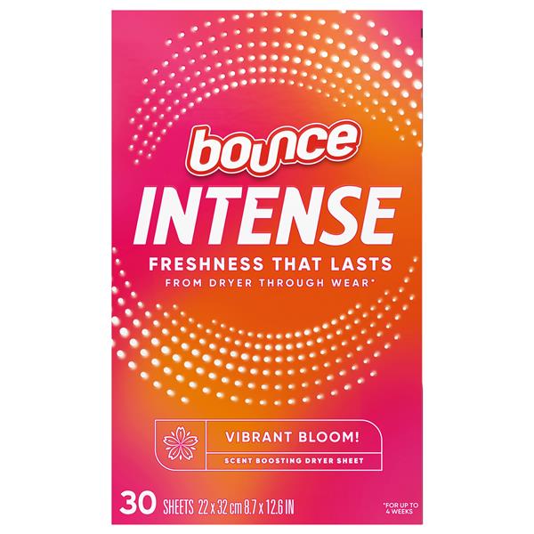 Bounce Intense Vibrant Bloom Dryer Sheets | Hy-Vee Aisles Online