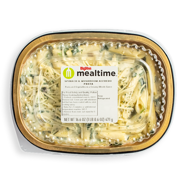 Mealtime Spinach and Mushroom Alfredo Pasta, Small | Hy-Vee Aisles