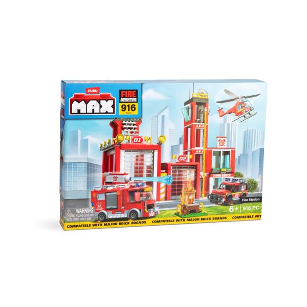 Zuru Max City Fire Station Brick Box Playset, 916 Pc, 6+ | Hy-Vee