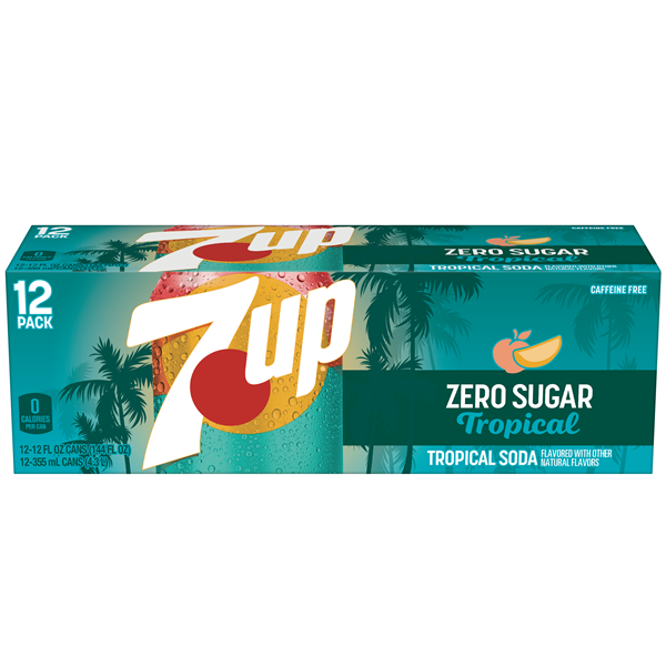 7UP Tropical Zero Sugar Soda 12pk | Hy-Vee Aisles Online Grocery