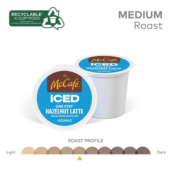 McCafé ICED One Step Hazelnut Latte, Keurig Single-Serve K-Cup