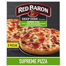 Red Baron Frozen Pizza Deep Dish Singles Supreme, 2 Count
