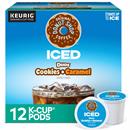 The Original Donut Shop Coffee, ICED Duos Cookies + Caramel Coffee, 12Ct K-Cup Pods