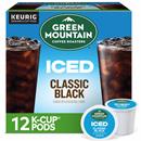 Green Mountain Coffee Roasters ICED Classic Black, Single Serve Keurig K-Cup Pods, Medium Roast Iced Coffee, 12 Count