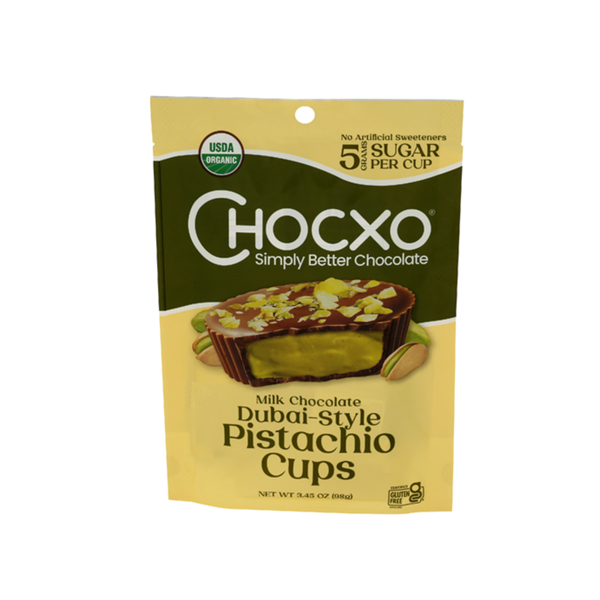 Chocxo Organic Dubai-Style Pistachio Milk Chocolate Cups | Hy-Vee Chocxo Organic Dubai-Style Pistachio Milk Chocolate Cups | Hy-Vee