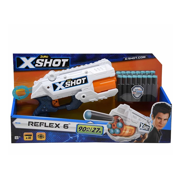 X-Shot Excel Double Reflex 6 Foam High-Perfromance Auto-Rotating
