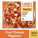 Lean Cuisine Frozen Meal Five Cheese Rigatoni, Comfort Cravings Microwave Meal, Meatless Pasta Dinner with Cheese and Marinara Sauce, Frozen Dinner for One