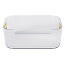 Clear Ribbed Bin Gold Handle