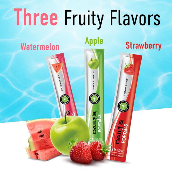Daily's Poptails Alcohol Infused Freezer Pops Variety Pack, Strawberry,  Green Apple and Watermelon, 12 Count | Hy-Vee Aisles Online Grocery Shopping