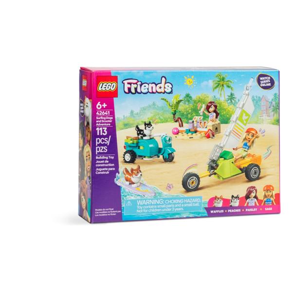 LEGO Friends Surfing Dogs and Scooter Adventure, 42641, 13Pc, 6+