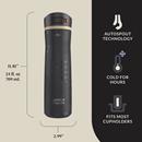 Contigo Ashland Chill 2.0 Stainless Steel Water Bottle with AUTOSPOUT Lid, 24oz, Licorice