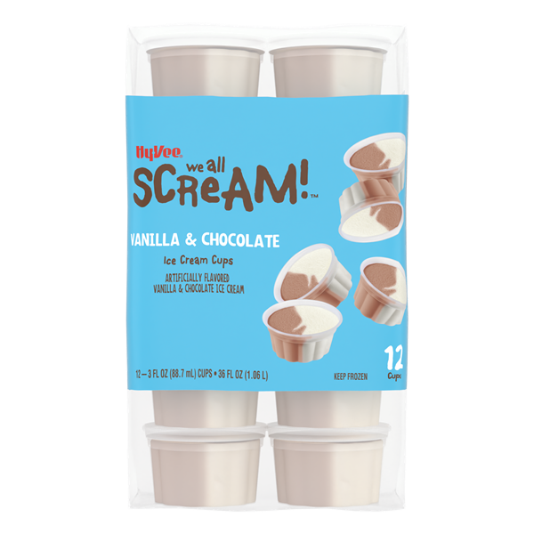 Hy-Vee Ice Cream Cups, Vanilla and Chocolate Flavored | Hy-Vee