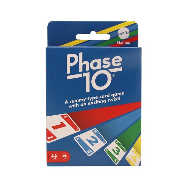 Mattel Card Game Phase 10 A rummy type with a challenging and