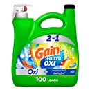 Gain+ Ultra Oxi HE Liquid Laundry Detergent, Waterfall Delight