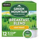 Green Mountain Coffee Roasters Breakfast Blend Single-Serve Keurig K-Cup Pods, Light Roast Coffee, 12 Count