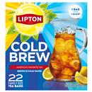 Lipton Cold Brew Family Size Black Iced Tea Bags, 22 Count