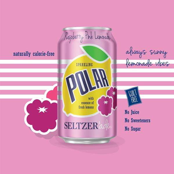 Polar Seltzer'ade Raspberry Pink Lemonade, 8 Pack | Hy-Vee