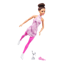 Barbie Careers Figure Skater Doll & Accessories, Brunette in Removable Skate Outfit With Trophy