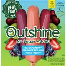 Outshine No Sugar Added Black Cherry, Strawberry Kiwi, and Mixed Berry Frozen Fruit Pops, Variety Pack