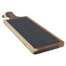 Long Rectangle Wood Board with Slate 17"