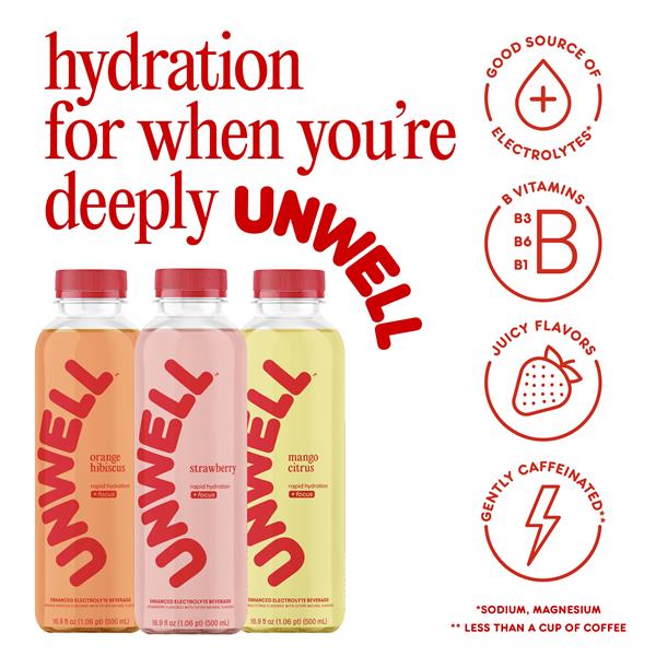 Unwell Hydration Electrolyte Drink for Rapid Hydration + Focus