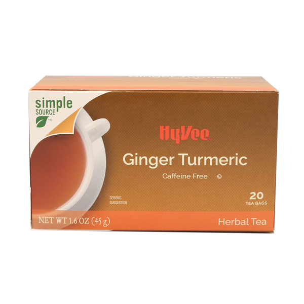 Hy-Vee Herbal Tea, Ginger Turmeric 20 Bags | Hy-Vee Aisles Online