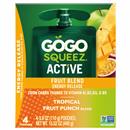 GoGo Squeez Active, Fruit Blend Energy Release, Tropical Fruit Punch Blend, 4-3.9 oz Pouches