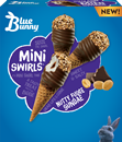 Blue Bunny Mini Swirls Nutty Fudge Sundae Cones, 8Ct